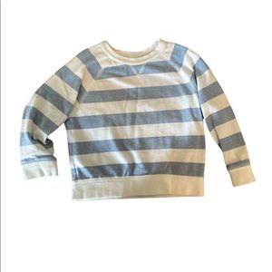 Lite weight blue and white sweatshirt